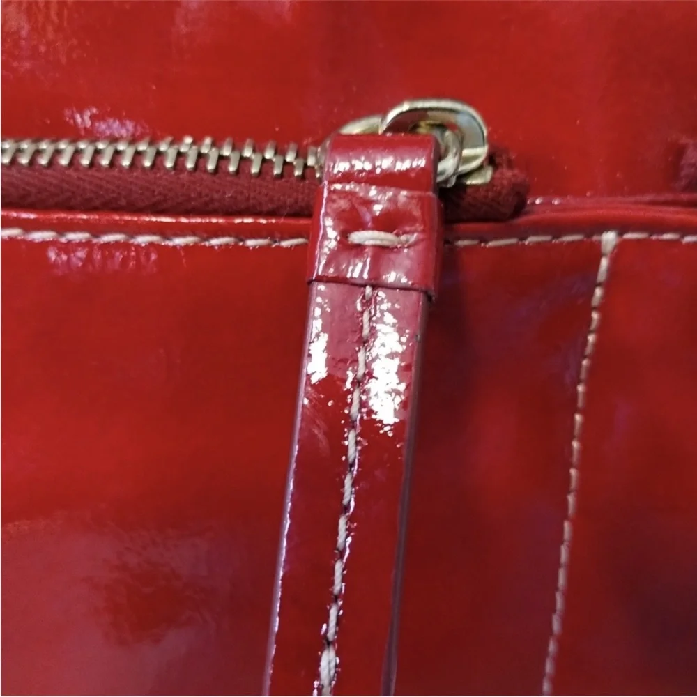 Dooney and Bourke Red Patent Leather Hobo Bag